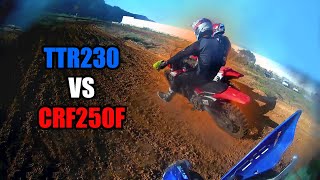 TTR230 Vs CRF250F  Goal Pro Hero 5 [upl. by Clein]