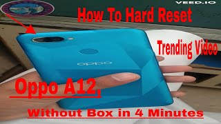 hard reset on your Oppo A12 and remove the forgotten PIN lock factory reset  Recovery mode [upl. by Broderic114]