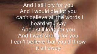 if i cry a thousand tears lyrics [upl. by Tristan48]