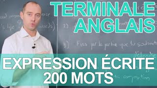 Expression écrite  200 mots  Le rappel de cours  ANGLAIS  Terminale  Les Bons Profs [upl. by Savil]