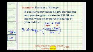 Example 2 Determine a Percent of Change increase [upl. by Miun455]