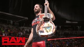 Seth Rollins destroys Elias prized guitar Raw June 11 2018 [upl. by Patrica]