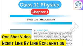 units and measurement class 11 physics ncert line by line explanation one shot video full chapter [upl. by Apur530]