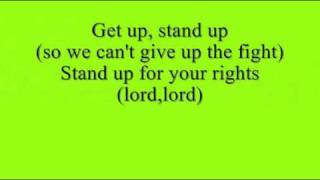 Bob Marley  Get Up Stand Up  Lyrics [upl. by Ilagam874]