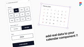 Add real dates to calendars in Figma [upl. by Chalmers]