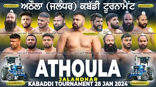 🔴Live Athoula Jalandhar Kabaddi Tournament 28 Jan 2024 [upl. by Trill65]