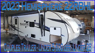 NEW 2023 Salem Hemisphere 22RBHL Travel Trailer By Forestriver RVs  Couchs RV Nation RV Review Tour [upl. by Nelyag]