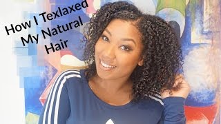 How I Texlax my Natural Hair using Just For Me [upl. by Hedda32]