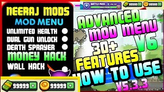 😱 Mini Militia Advanced Mod Menu V533  30 Features Never Seen  Best Mod Menu Ever  Neeraj Mods [upl. by Elkin]