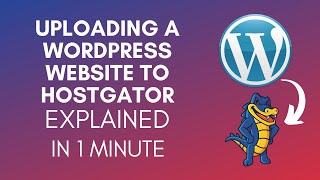 How To Upload WordPress Website To HostGator 2024 [upl. by Yssis710]