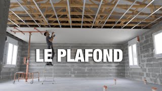 Construire sa Maison  Réalisation du Plafond  Placo BA13 sur fermettes TIMELAPSE [upl. by Rosaline]