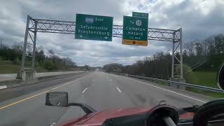 April 4 2024 Trucking Part 3 On Our Way To Abingdon Virginia Going Through Woods Hazard Kentucky [upl. by Anua]