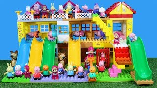 Peppa Pig Blocks Mega Lego House Construction Creations 3 [upl. by Perice731]