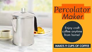 Primula Today Aluminum Stove Top Percolator Maker  Brew Coffee On Stovetop  Percolator Maker [upl. by Adnav]