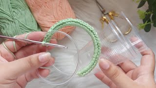 ¡Asombroso PATRÓN¡ El crochet más bonito que he tejido reciclando vasos plásticos para iniciantes🧶 [upl. by Aikaj]