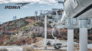 Material Ropeway  Le Câble Blanc  Luzenac  France  2019 [upl. by Philps]