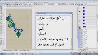 التقسيم الحر او الأتوماتيكي لرشمة تطريز ببرنامج أمبيرد embird [upl. by Zullo734]