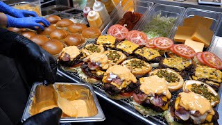 나초가 무한리필 미국식 딥치즈 버거로 하루 200개씩 팔리는 클래식 수제버거  American Style Deep cheeseburger  Korean street food [upl. by Eendys]