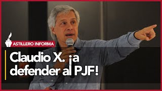 AstilleroInforma  Xóchitl y Claudio X partidizan defensa del Poder Judicial marcha desplegados [upl. by Kobylak349]