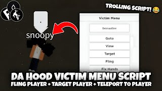 NEW Victim Menu  Da Hood Op Gui Script Arceus X Hydrogen Fluxus [upl. by Amanda776]