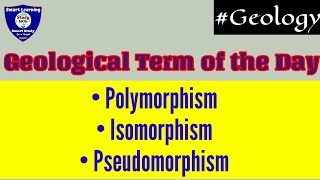 Polymorphism Isomorphism Pseudomorphism GTOTD 🔥🔥 Mineralogy [upl. by Marley]