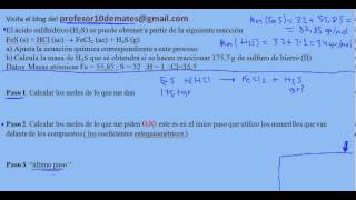 Reacciones químicas estequiometria cálculos con masas 01 ejercicios y problemas resueltos [upl. by Ahsaeym]