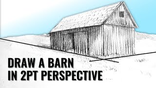 Two Point Perspective Drawing Lesson For Beginners [upl. by Bortman]