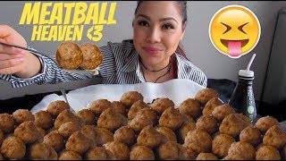 HOW TO MAKE JUICY MEATBALLS 먹방 MUKBANG 신메뉴 Social Eating [upl. by Hallie945]