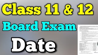 Class 11 and 12 board exam date  board exam ka paper kab hunga 2024 me  2024 board exam date [upl. by Adohr]