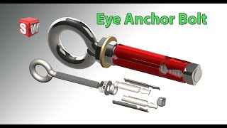 How to Create Eye anchor Bolt by Solidworks [upl. by Arreit]