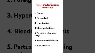 Causes of subconjunctival haemorrhage [upl. by Aivlys]