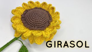 Girasol a crochet  sunflower crochet [upl. by Hauger]