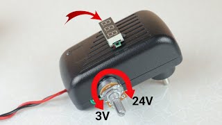 Turn Any Fixed Voltage Adapter to Variable Voltage Output 3V  24V [upl. by Blanche]