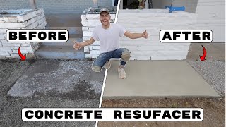 How To Fix  Resurface Damaged Concrete Sidewalk  DIY [upl. by Ylellan]