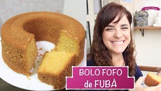 BOLO FOFO DE FUBÁ SEM OVOSSEM LACTOSE  401  Receitas da Mussinha [upl. by Atteynot215]