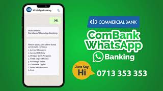 ComBank  WhatsApp Banking  English 2021 [upl. by Ecnatsnok]