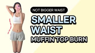 LOSE MUFFIN TOP FOR SMALLER WAIST Not Boxy LOVE HANDLES amp OBLIQUES  Bikini Challenge Program [upl. by Apfelstadt]