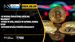 KRACH NA RYNKACH BITCOIN PONIŻEJ 50K JAPONIA NAJGORZEJ OD 1987 KOREA ZAWIESZA NOTOWANIA [upl. by Spevek241]