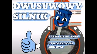 Silnik dwusuwowy  uproszczona budowa i zasada działania [upl. by Eerdua]