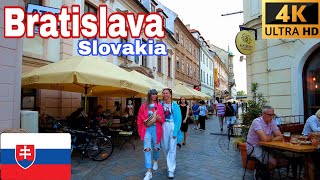 Bratislava Slovakia 4K 60fps Walking Tour  Bratislava Walk 2022 đź‡¸đź‡°  Eslovaquia [upl. by Boucher923]