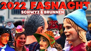 Die Fasnacht ist da 2022 Schweiz Fasnacht  Schwyz amp Brunnen  Schwyzer Nüssler 4K [upl. by Eetak]