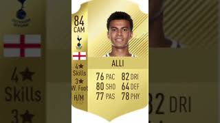 Dele Alli fifa 18 rating compared to his fifa 22 raising He had so much potential 😢 [upl. by Yllier]