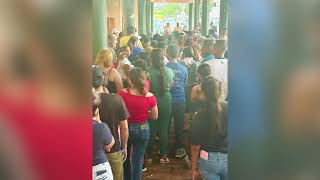 Salvadorans Line Up To Vote For Bukele In Belize [upl. by Seton]