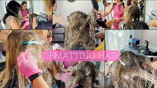 Detangling extremely matted hair  How to Detangle Matted Hair [upl. by Pruter141]