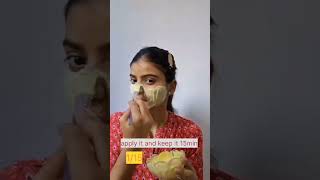 How to remove DeTan De tan mask skincare2024 viral trending youtubeshorts [upl. by Hilario]