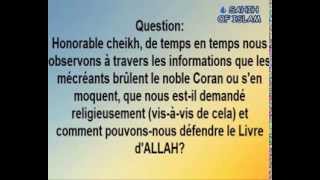 Mécréants qui brûlent le Coran Cheikh Sâlih al Fawzan [upl. by Fast]