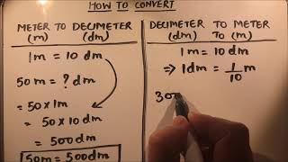 HOW TO CONVERT METER TO DECIMETER AND DECIMETER TO METER [upl. by Esorlatsyrc350]