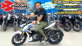 Finally New Bajaj Pulsar N250 Hindi Review💙  Down Payment महीने की👌🏻 Document✔️ Loan Details [upl. by Acinok]