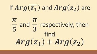 argz1 bar  Pi5 argz2  Pi3  Maths 2A Complex Numbers Question 18 complexnumbers maths2a [upl. by Spancake300]