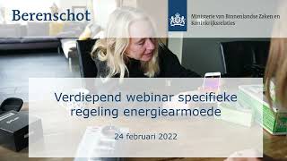 Berenschot  Webinar energiearmoede deel 2 [upl. by Kiah464]